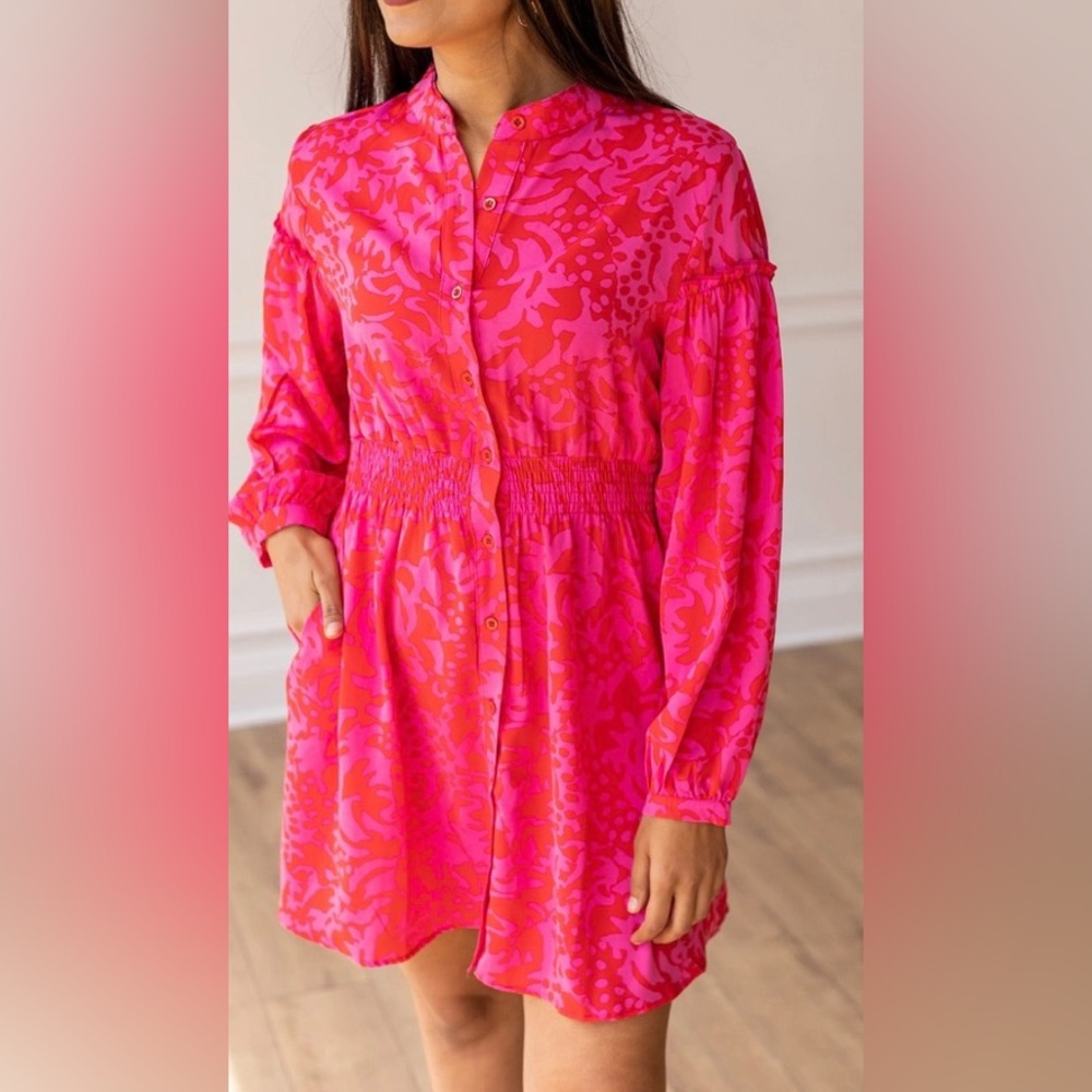 Multicolor Dress with Pockets Size 3X
